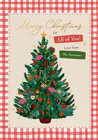 Tap to view To All Of You Kitsch Tree Portrait Christmas Card