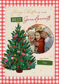 Tap to view Best Grandparents Kitsch Tree Christmas Card