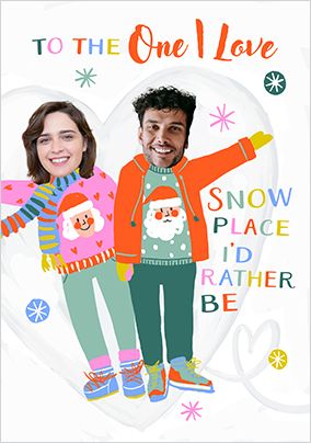 Photo of Funky Faces Snow Angel One I Love Christmas Card