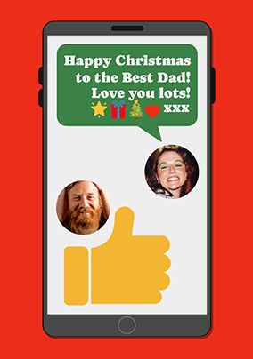 Photo of Dad Thumbs Up Christmas Card