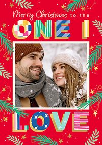 Tap to view One I Love Colourful Photo Christmas Card