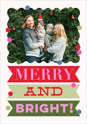 Photo of Merry and Bright Photo Upload Card