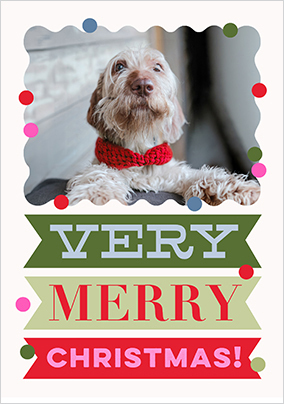 Very Merry Christmas Photo Upload Card
