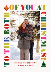 Tap to view Colourful To The Both Of You Photo Upload Christmas Card