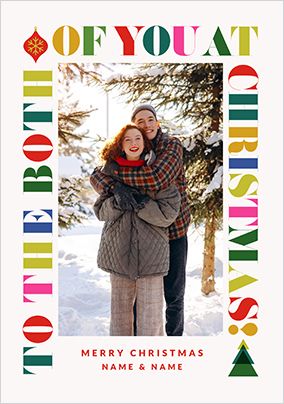 Photo of Colourful To The Both Of You Photo Upload Christmas Card