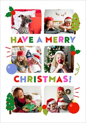 Photo of 6 Photo Cute Christmas Collage Photo Card