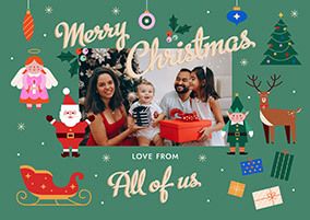 Photo of Retro Graphic From All Of Us Landscape Christmas Card