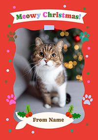 Tap to view Meowy Christmas Photo Upload Christmas Card