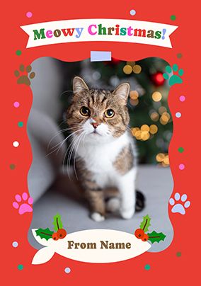 Photo of Meowy Christmas Photo Upload Christmas Card