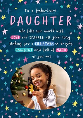 Photo of Fabulous Daughter Christmas Verse Photo Card