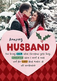 Tap to view Amazing Husband Christmas Verse Photo Card