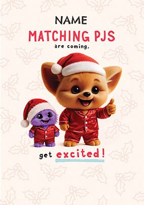 Photo of Wimzee Matching PJs Christmas Card