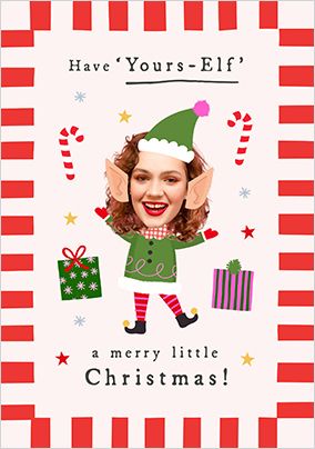 Photo of Have Yours-Elf A Merry Little Christmas Funky Faces Female Card