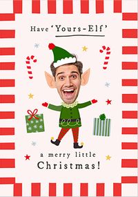 Tap to view Have Yours-Elf A Merry Little Christmas Funky Faces Male Card