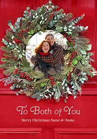Tap to view Both of You Rustic Wreath Christmas Card