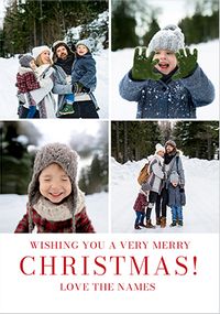 Tap to view 4 Photo Collage Christmas Card