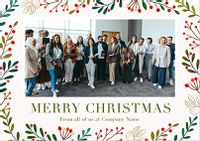 Tap to view Corporate Winter Berries Landscape Christmas Photo Card