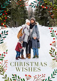Tap to view Winter Berry Christmas Wishes Full Photo Card