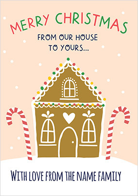 Gingerbread Personalised Christmas Card