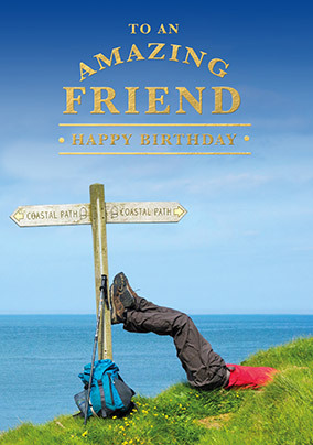Friend Hike Birthday Card