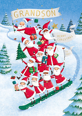Santas Grandson Christmas Card