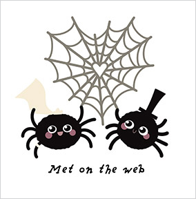 Met on the Web Wedding Card