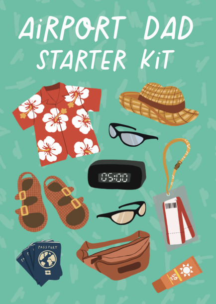 Airport Dad Starter Kit Father's Day Card