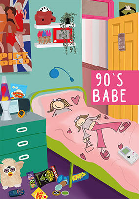 90's Babe Birthday Card