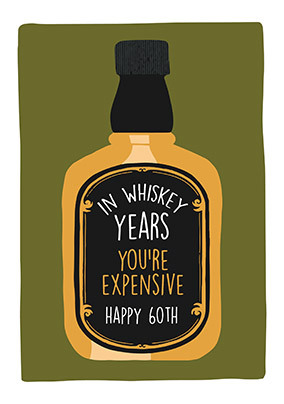 Whiskey 60th Birthday Card