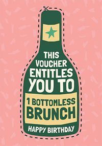 Tap to view Bottomless Brunch Funny Birthday Card