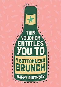 Tap to view Bottomless Brunch Funny Birthday Card