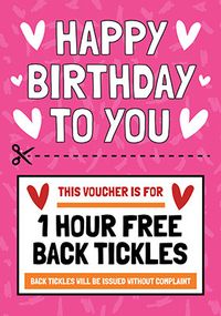 Back Tickles Birthday Card