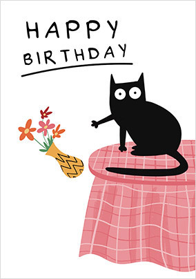 Happy Birthday from the Cat Birthday Card