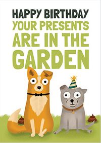 Tap to view Presents in the Garden Dog Birthday Card