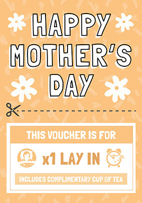 Lay In  Voucher Mothers Day Card
