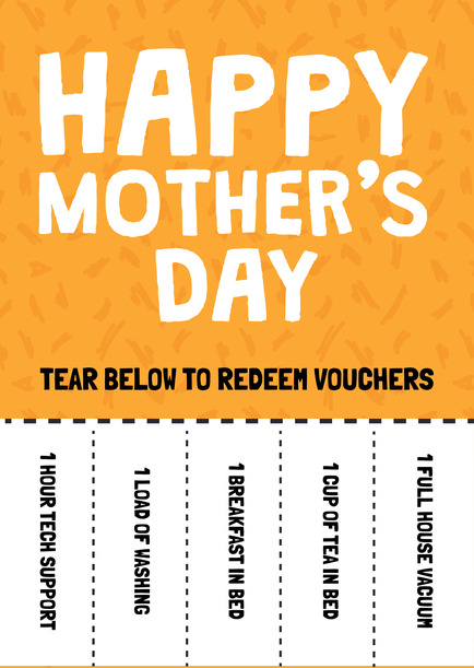 Redeem Mother's Day Vouchers Card
