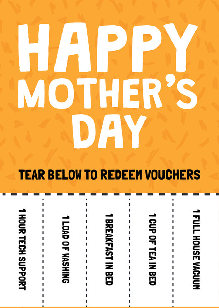 Redeem Mother's Day Vouchers Card
