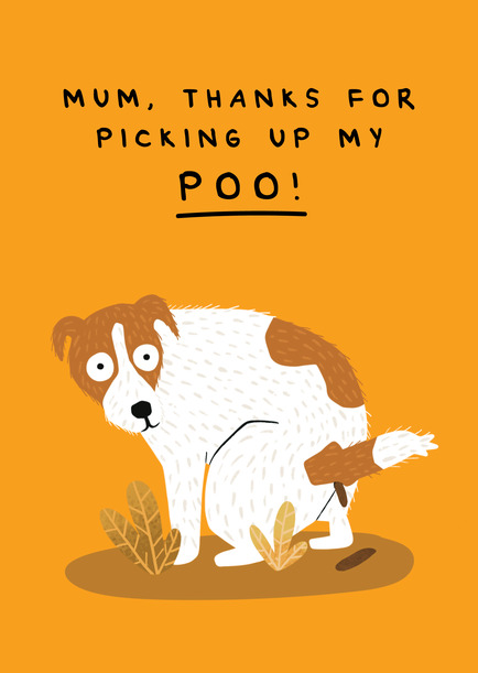 Thanks for Picking Up Dog Poo Mother's Day Card