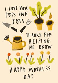 Love You Pots Mother's Day Card