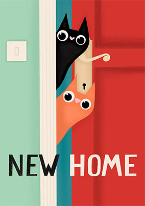 Cats New Home Card