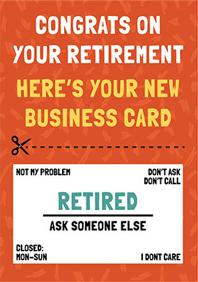 Ask Someone Else Retirement Card