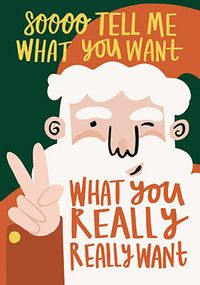 What You Really Want Santa Christmas Card