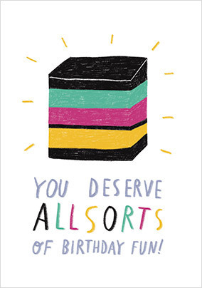 Allsorts Birthday Card