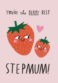 Berry Best Step Mum Mother's Day Card