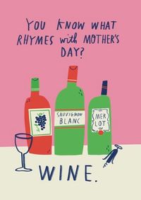 Tap to view Wine Rhymes with Mothers Day Card