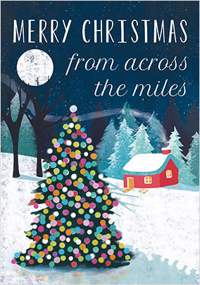 Across the Miles Christmas Tree Card