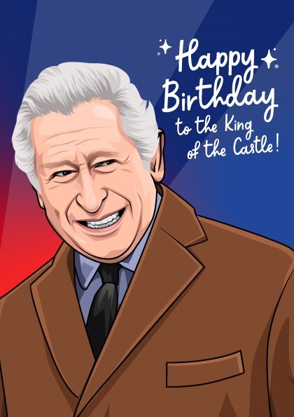 King of the Castle Spoof Birthday Card