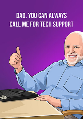 Tech Support Father's Day Spoof Card
