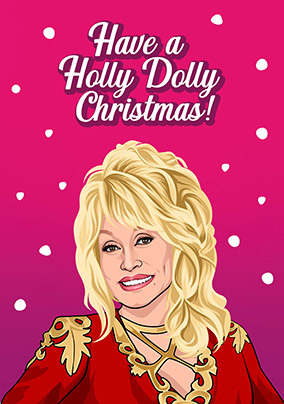 Holly Dolly Xmas Card