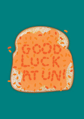 Good Luck at Uni Toast Card